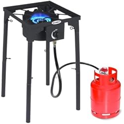 Camplux Propane Burner 130,000 BTU, Single Gas Burners, Outdoor Stove for Home Brewing, Turkey Fry, Maple Syrup Prep