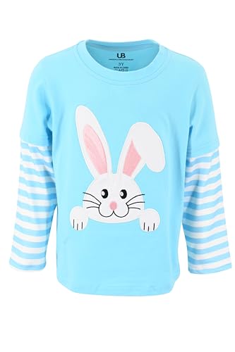 Image of Unique Baby Boys Shirts for Kids and Toddlers Striped Layered Long Sleeve with Embroidery