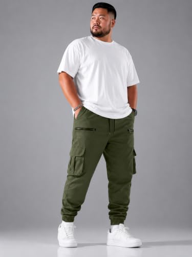 Image of INKKR Men Plus Size Cargo Pants || Plus Cargo Pants Cotton || 2XL-6XL