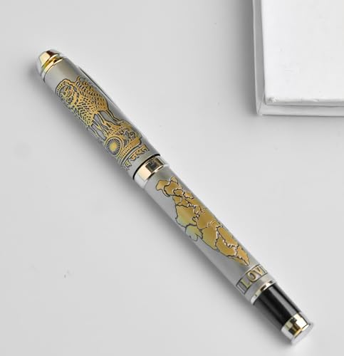 Image of Satyamev Jayate & I Love India Personalized Pen Stylish Engraved Metal Pen, Gift for Patriotism & Office Use, Brown