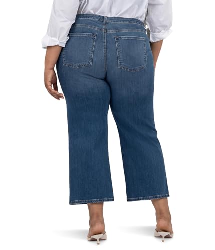 KUT from the Kloth Women's Plus Size Charlotte High Rise Crop Wide Leg with Regular Hem3