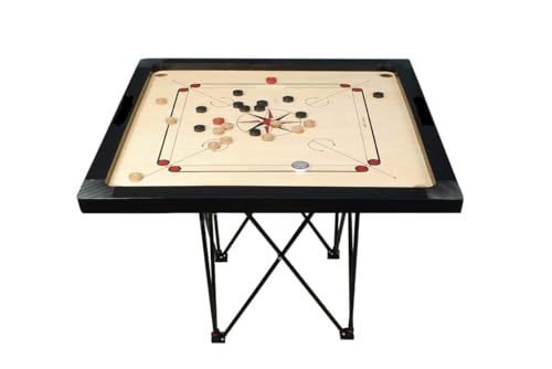 Image of Pro Play Priminum Wooden Carrom Board for Kids & Adults with Coins Striker and Boric Powder (Full Size 32 * 32 with Carrom Stand)
