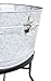 BirdRock Home Galvanized Beverage Tub with Stand | Bottle Opener | Party Drink Holder | Wooden Handles | Outdoor or Indoor Use | Free Standing