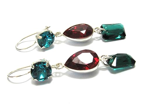 Boucles d'oreilles cristal PureCristal en argent 925 millésimé