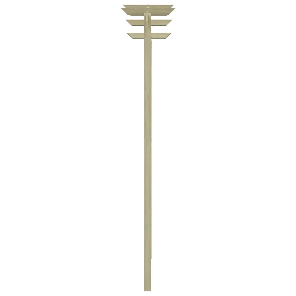 Tuteur stable pour plantes grimpantes à montage facile : pergola de jardin en pin imprégné sous pression avec 2 poteaux, 1 poutre et 5 chevrons