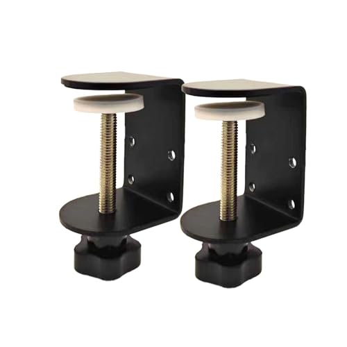 Image of Small C Clamps 2 Inch with 4 Small Holes in the Back, 2-Pack Adjustable Desk C-Clamp for Range 0.39 inch~2 inch, Versatile Clamp for Brake, Parts Assembly, Fastening, Welding, Woodwork, Metal Work