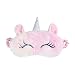 TENDYCOCO Licorne masque de sommeil en peluche avec un bandeau sur les yeux dessin animé sommeil cache-oil doux pour les filles
