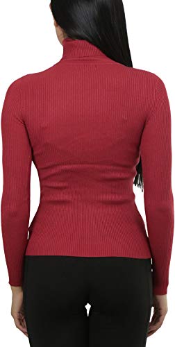 Image of ToBeInStyle Women's Classic Knit Fold Over Turtleneck Pullover