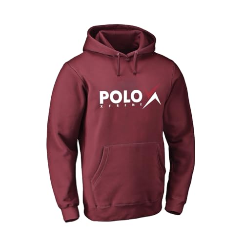 Moletom X-Treme Unissex com Capuz, Blusa de Frio (BR, Alfa, P, Regular, Regular, Vinho)