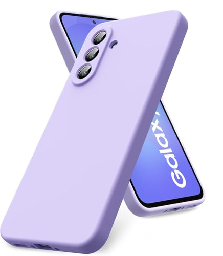 Image of DIZORO Microfiber Candy Case for Samsung A36 5G Smooth Touch Cushion Liquid Soft Silicone Gel Rubber Phone Cases Non-Slip Full Body Protective Shockproof Back Cover (Purple)