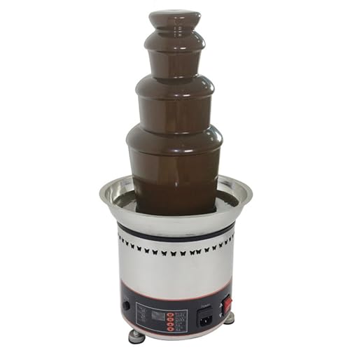 Fuente de Chocolate Comercial, máquina de fusión de Chocolate de 4 Niveles de Acero Inoxidable para Bodas, Fiestas y bufés.