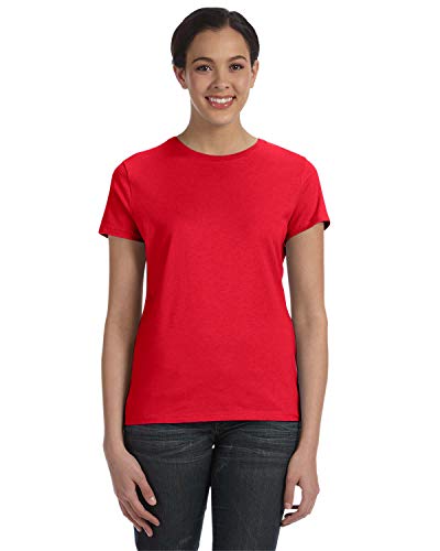 Image of Hanes Women's Perfect-T Crewneck T-Shirt, Lightweight Cotton Short Sleeve Tee for Women