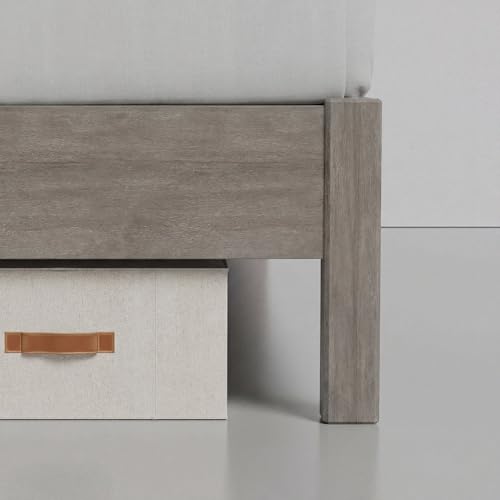 Image of LIFEMENT Full Bed Frame with Headboard Signature Wood Platform, Noise Free, Under Bed Storage, No Box Spring Needed, Easy Assembly, Gray