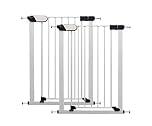 Callowesse Kemble Narrow Child & Pet Gate, 76cm High, Fits Openings 65-70cm, Pack of 2, Pressure-Fitted, No Screws, for Narrow Doorways, Stairs & Hallways, Extensions Available (White)