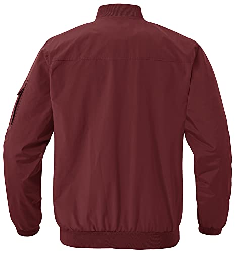 Image of Gopune Men's Windproof Bomber Jacket Lightweight Windbreaker Outdoor Golf Fashion Coat