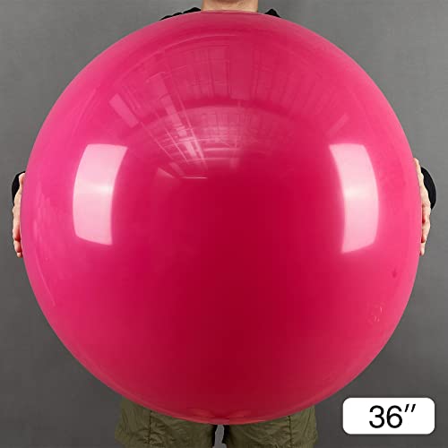 Image of PartyWoo Hot Pink Balloons 4pcs 36 Inch Magenta Fuchsia Balloons for Baby Shower Gender Reveal Engagement Bachelorette Wedding Bridal Shower Anniversary Birthday Party Decorations Pink-Y12