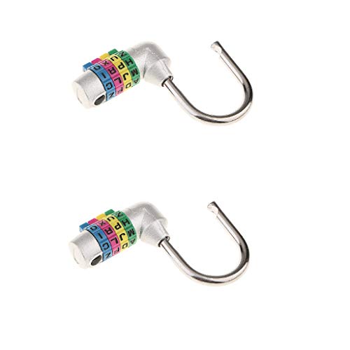 perfk Lot de 2 Cadran à Lettres Combinaison Cadenas Code de 4 Lettres Verrouillage pour Boîte, Casier