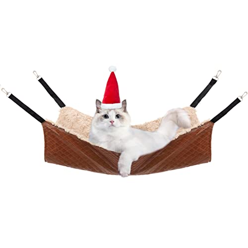 JOYELF Grand hamac pour chat - Hamac pour animal domestique - Lit doux suspendu pour chatons, furets, chiots ou petits animaux de compagnie Cover