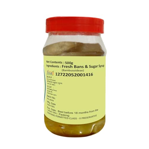 SANSU Delicious & Sweet Bamboo Murabba 500g | Immunity Booster bamboo murabba without sugar syrup, bamboo murabba for height increase, bans ka murabba, bans ka murabba for height growth 500g