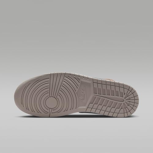 Air Jordan 1 Mid Men's Shoes (Hemp/White/College Grey/Fire Red)2