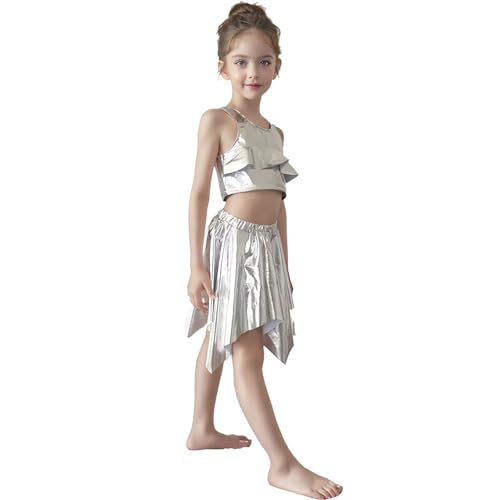 Gilet sans manches brillant élastique et facile à enfiler pour filles