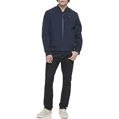 Tommy Hilfiger mens Lightweight Varsity Rib Knit Bomber Jacket2