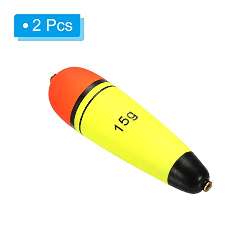 PATIKIL 0.5oz Fishing Slip Bobbers, 2 Pack EVA Fishing Float for Sea Fishing Freshwater Yellow - Image 3