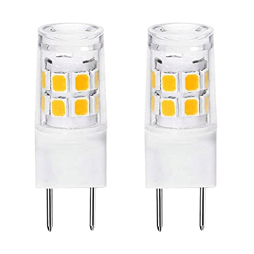 Image of G8 LED Bulb 3W WB25X10019 Microwave Light Bulbs 20W Halogen Bulb Replacement for GE Microwave Oven T4 Bi-Pin Base 120V Natural White 4000K, 2-Pack