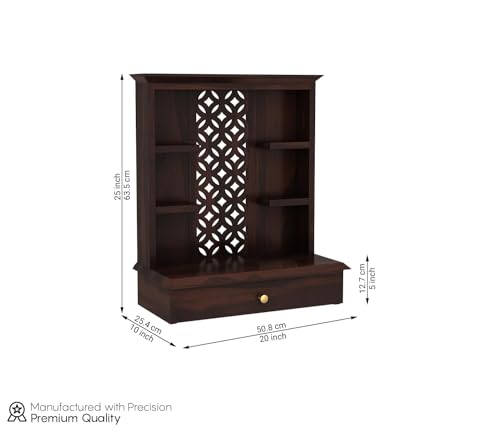 Kamdhenu art and craft Wooden Temple/Home Temple/Pooja Mandir/Pooja Mandap/Temple S4 (Nacural)