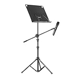 Este atril portátil se puede ajustar de forma flexible en altura de 34,6" a 63" para adaptarse a su altura y es perfecto para sentarse o pararse. Fácil y rápido de armar y almacenar con maletas para viajes, escuela, banda y hogar.