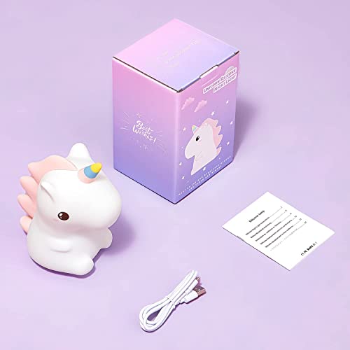 Image of Night Lamp For Bedroom, Cute Lamp, Kids, Birthday Gift, Valentine Gift Girlfriend, Rechargeable, Bpa-Free - Silicone Cloud (Horse Lampled, White)