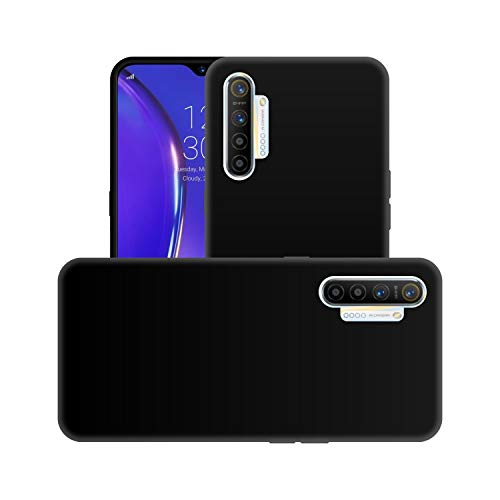 Image of Case Creation Compatible with Realme XT 2019 Back case, Realme XT Slim Flexible Smart Look case with 360 Camera All Angle Protection (Pure Black)