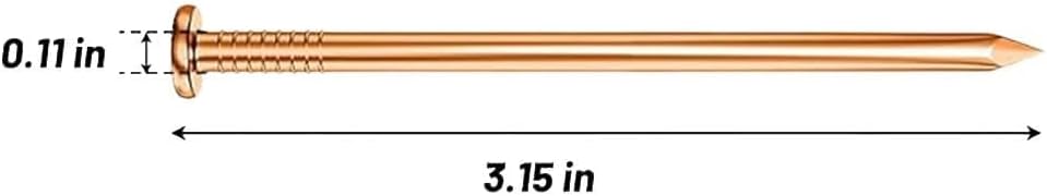 Tree Removal Copper Nails, 3 5 Inch Spike Nails for Root and Stump for Killing, Hardware for Efficient Tree and Root Removal
