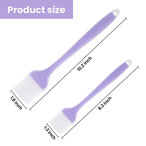 Silicone Pastry Brush, 2 Pcs Silicone Brushes, Basting Brush For Cooking, Pastry Brush For Baking, Bbq, Grilling, Heat Resistant, Dishwasher Safe (Purple) #TOP1