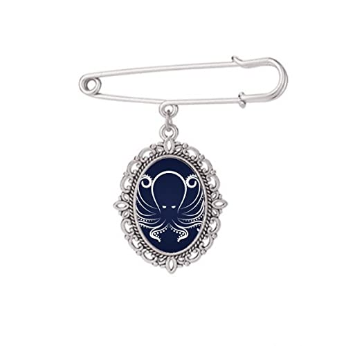 Broche pieuvre bicolore M pour sublimer un châle ou une robe