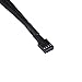 immagine 24 Pezzi PWM Ventilatore Splitter Cavo Y Sdoppiatore di Computer PC Alimentazione Ventola Cavo 1 a 2 Convertitore, Nero a Maniche Intrecciato