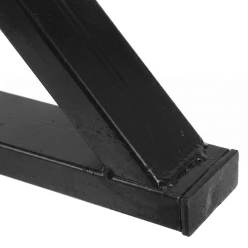 Soporte para espejo de hierro negro resistente con base ajustable para suelo 4
