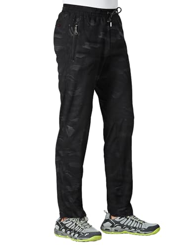 Image of TBMPOY Men's Outdoor Lightweight Hiking Mountain Pants Running Active Jogger Pants