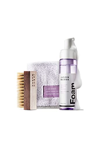 Jason Markk Gebrauchsfertiger Sneaker- und Schuhreiniger + Premium Schuhbürste + Mikrofasertuch Set...
