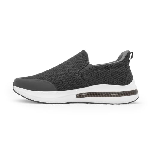 Image of Red Tape Men's Walking Shoes Dark Grey Mesh Round Toe Slipon