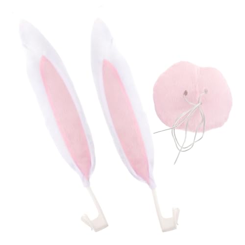 iplusmile Bunny Ears and Nose Set - Easter Themed Car Accessories - Humorous Rabbit Costume Kit for Cars and Sedans - Ideal for Easter Parties and Xmas Celebrations - Rabbit Car Ornaments