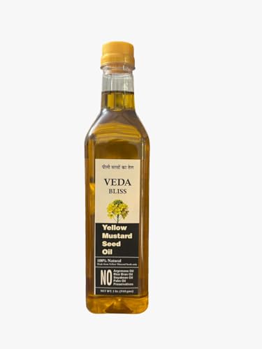 Image of Veda Bliss Yellow Mustard Seed Oil, 100% Natural, Cold Pressed, No Preservatives, 910 gms