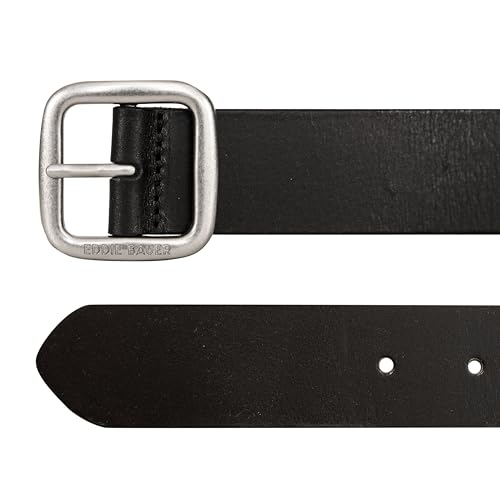 Eddie Bauer Women's Casual Leather Belts with Durable Metal Buckle, Center Bar - Black, Small2