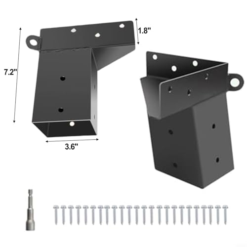 Kit plataforma de caza con soportes para postes de madera 4x4 3