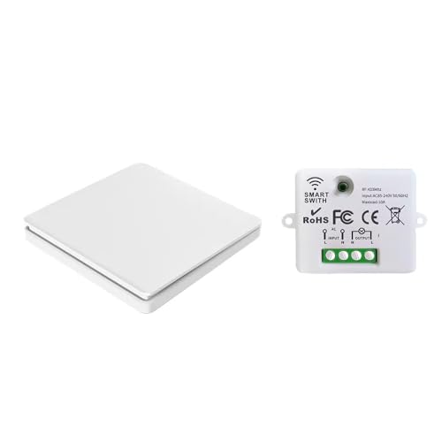 Funktaster Set - Funk-Wandschalter Lichtschalter mit Empfänger -...