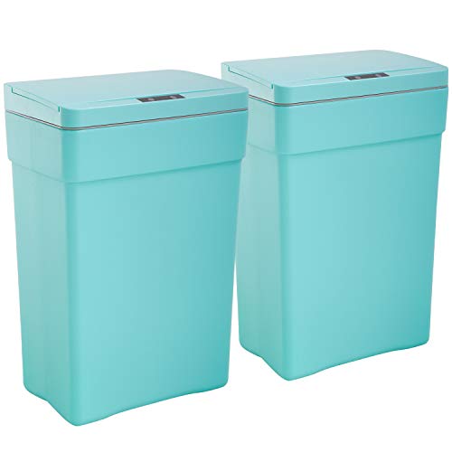 Caneca de basura automática 50 litros azul con sensor