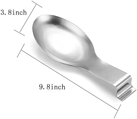 Miniatura 2 de 2 soportes para cucharas de acero inoxidable plateado para espátula, utensilios de cocina