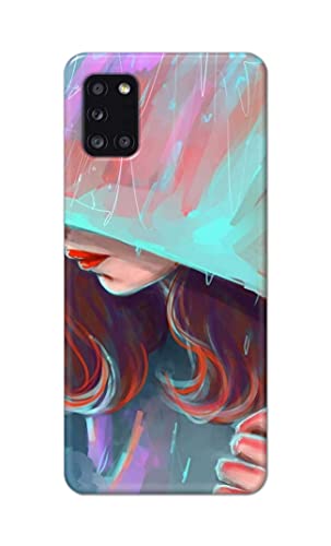 Image of PRINTFIDAA Pretty Woman Under The Umbrella Painting Printed Designer Hard Case for Samsung Galaxy A31, SM-A315F / DS, SM-A315G / DS Back Cover -(e) RPM1007