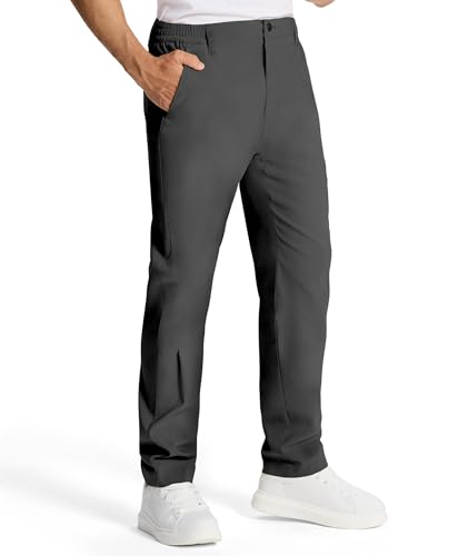 Susclude Chinos Pants Men - Straight Fit Work Pants Stretch Casual Golf Dress Office Pants for Men 2025