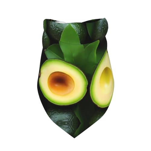 Hundehalstuch, Dreieckstuch, Haustierlätzchen für den täglichen Gebrauch und als Geburtstagsgeschenk für Katzen und Hunde – Frische Avocados